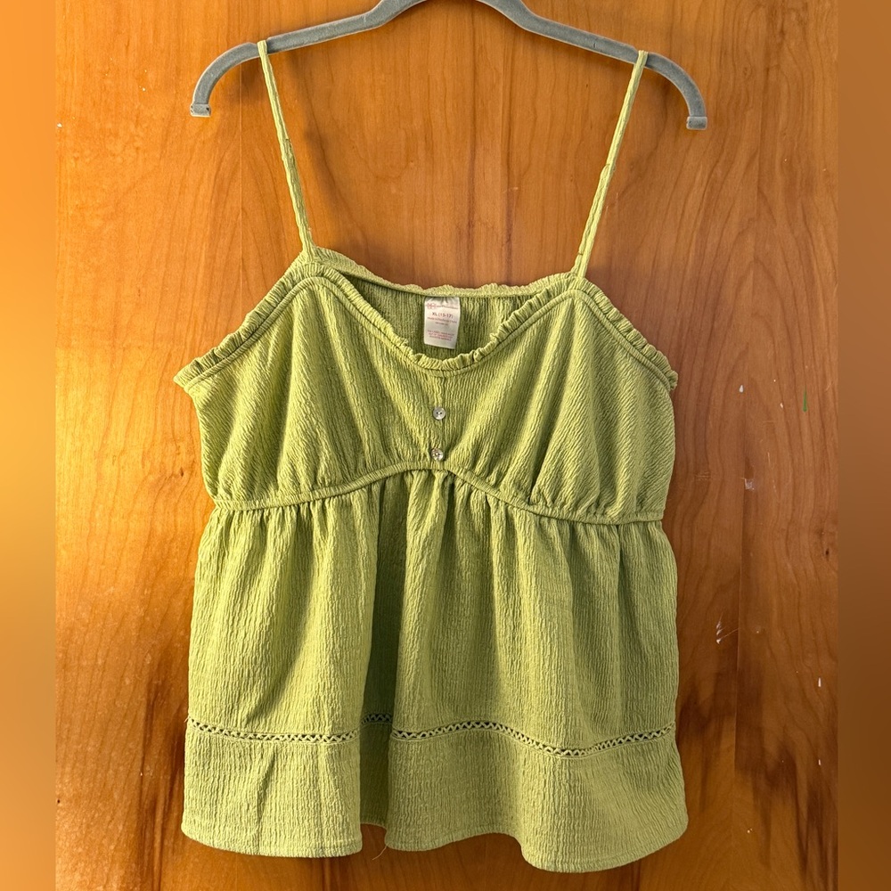 No Boundaries light lime green tank Top